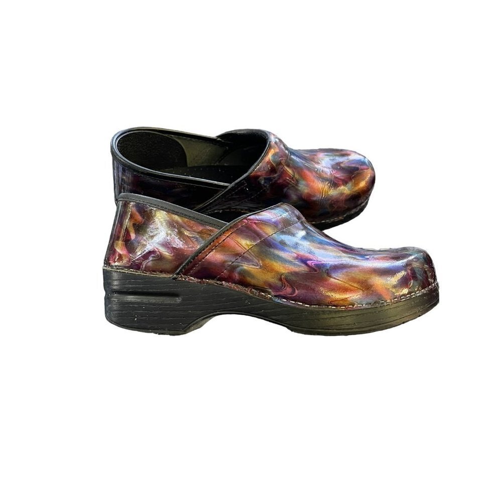 Dansko Professional Multi Ripple Patent Stapled Collection Colorful Women’s 40